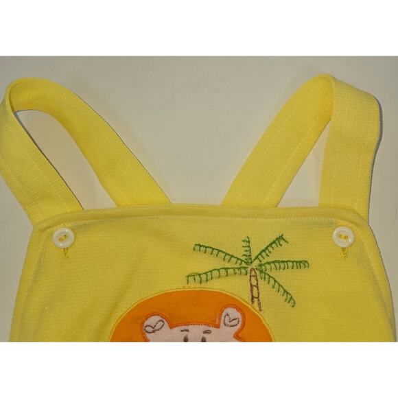 Vintage Healthtex Sun Suit Romper Jumper Yellow Lion Unisex 12 Month One Piece - Picture 6 of 9